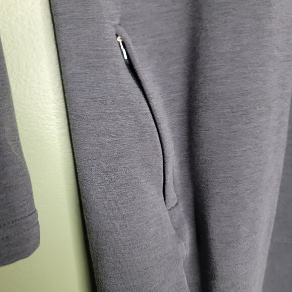 Athleta Dress XS Gray SoftTech Shift Wool Blend Stretch Casual Pocket Athleisure - Picture 3 of 7